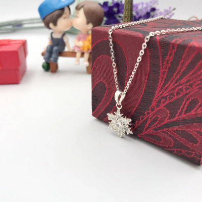 Dây chuyền nữ bạc bông tuyết tuyệt đẹp nữ tính và tinh tế BẠC HIỂU MINH DMD448