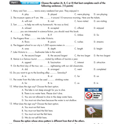 Practice Test Grade 9