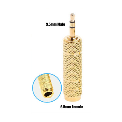 Jack nối chuyển đổi âm thanh hàng chính hãng chuyển từ 6.5mm sang 3.5mm