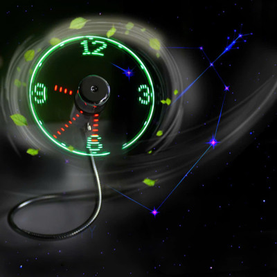 Quạt mini Cầm Tay dc 5v Bằng Kim Loại Hiển Thị Đồng Hồ Đèn led Hiển Thị Thời Gian Thực đồng hồ quạt thông minh.