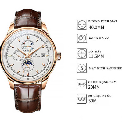 Đồng hồ nam chính hãng Poniger P8.15-1