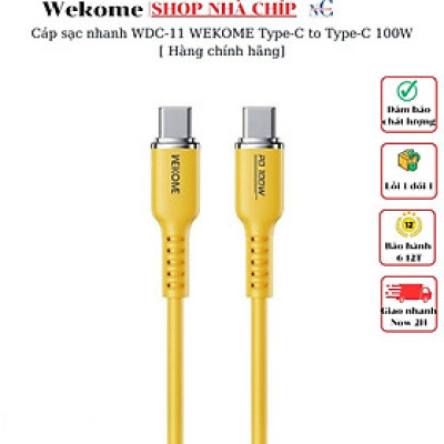 Cáp sạc nhanh WDC-11 WEKOME Type-C to Type-C 100W[ Hàng chính hãng]