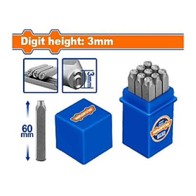 BỘ 9 MŨI ĐỘT CHỮ SỐ 3MM WCC9593 WADFOW - HÀNG CHÍNH HÃNG