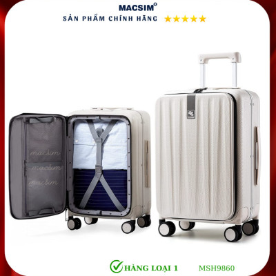 Vali cao cấp Macsim Hanke MSH9860 màu trắng 26 inch- Hàng loại 1
