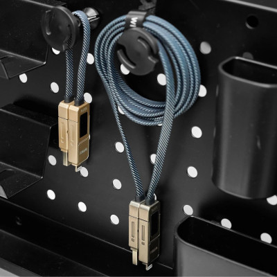 Cáp Sạc Đa Năng 4in1 sạc nhanh 100W dài 150cm / 15cm USB-C + USB-A ra Type-C + L cho iPhone / cho iPad/ cho Macbook Laptop / Điện thoại thông minh hiệu WIWU TITAN - Chống Rối, Siêu Bền, Chip Thông Minh Tích Hợp, Sạc An Toàn - Hàng nhập khẩu