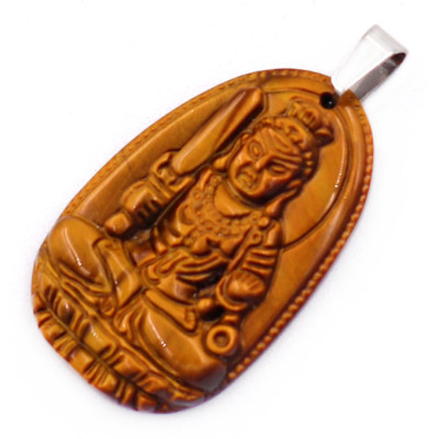 Mặt Phật Bất động minh vương đá mắt hổ 3.6cm