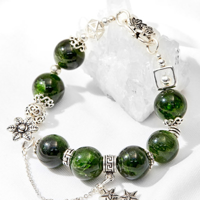 Vòng tay đá diopside phối ngôi sao Ngọc Quý Gemstones