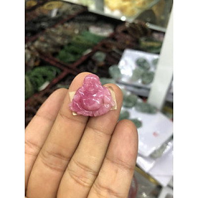 Mặt dây chuyền phật Di Lặc phong thủy đá Ruby