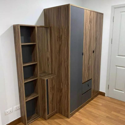 Bàn trang điểm đa năng CO-SPENCER gỗ công nghiệp nâu tự nhiên, kết hợp tủ và kệ 5 tầng | Index Living Mall - Phân phối độc quyền tại Việt Nam | Nhập khẩu Thái Lan