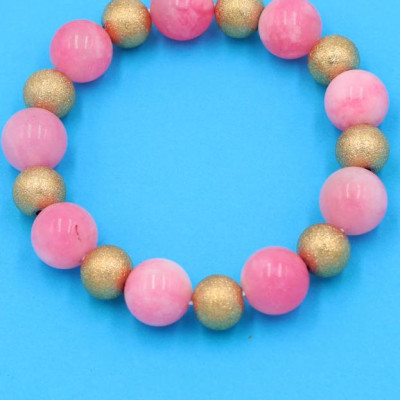 Vòng chuỗi tay phong thủy - đá ngọc tủy hồng 12 ly VNTHHVM1 - hợp mệnh Hỏa, mệnh Thổ