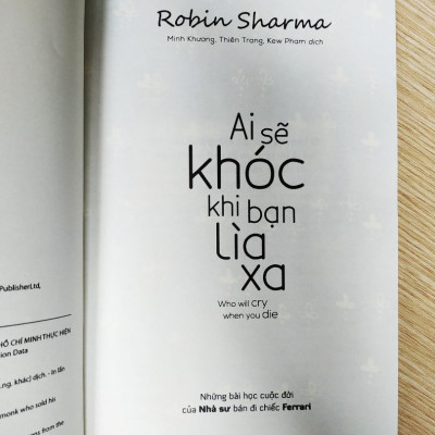 Ai Sẽ Khóc Khi Bạn Lìa Xa (Tái Bản)