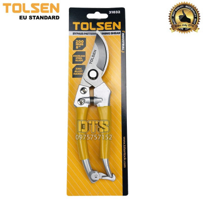 Kéo cắt cành, kéo tỉa dăm công nghiệp lưỡi INOX không gỉ TOLSEN 200mm, đồ dùng làm vườn - Tiêu chuẩn xuất khẩu Châu Âu