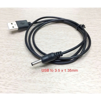 Cáp sạc cáp nguồn DC 5V USB to 3.5mm Dây nguồn 1 đầu USB ra đầu tròn cỡ trung 3.5mm - Hàng Nhập Khẩu
