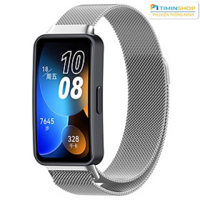 Dây thép cho Huawei Band 10/ 9/ 8 - Thép, khóa nam châm (DTB8)