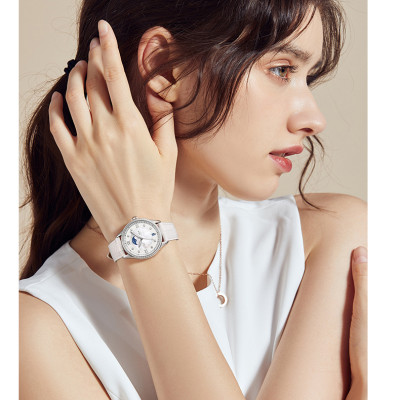 Đồng hồ nữ chính hãng I&W CARNIVAL IW582G-1 Kính sapphire ,chống xước ,Chống nước 30m ,Bảo hành 24 tháng,Máy cơ (Automatic),dây da cao cấp, thiết kế đơn giản dễ đeo