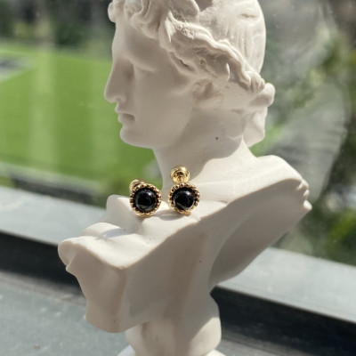 Khuyên Tai Vàng 14K Sunflower (chuôi bi vặn) - MOON Jewelry