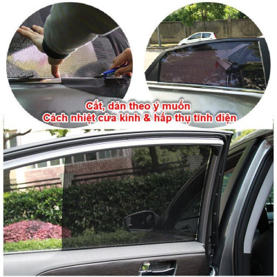 Màng dán tĩnh điện che nắng cửa kính ô tô (2 miếng)