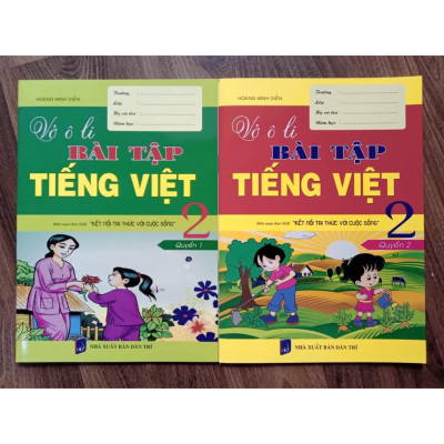 Sách - Combo Vở Ô Li Bài Tập Tiếng Việt 2 - Quyển 1 +  2  (Biên Soạn Theo SGK Kết Nối Tri Thức Với Cuộc Sống)