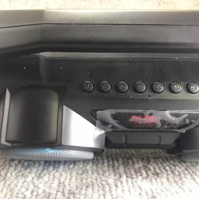 Loa Karaoke Bluetooth Xách Tay KM-S1 (Tặng Kèm 1 MIC Hát Có Dây Cắm Trực Tiếp, Bass Không Dây, Đèn Led Sống Động, Tặng kèm dây đeo điện thoại) - Hàng Nhập Khẩu