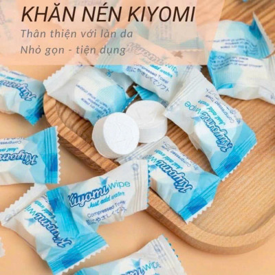 Túi Khăn Nén Đa Năng Dạng Kẹo Nhật Bản Kiyomi (50 Viên Kẹo) khổ 22x24cm