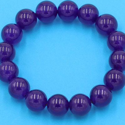 Chuỗi đeo tay - thạch anh tím 12 ly 16 hạt - hợp mệnh Hỏa, mệnh Thổ