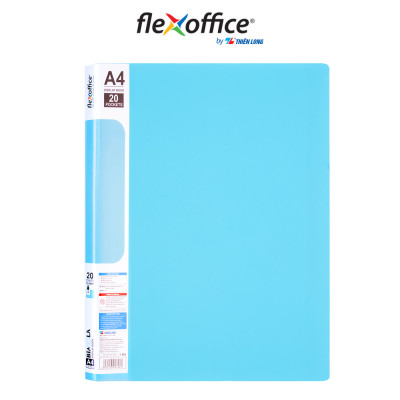 Bìa hồ sơ màu Pastel 20 lá nhựa PP Thiên Long Flexoffice FO-DB007/NĐ