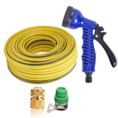 Bộ dây vòi xịt rửa xe, tưới cây, dọn dẹp nhà cửa 20m (cút đồng nối nhựa xanh) 206843