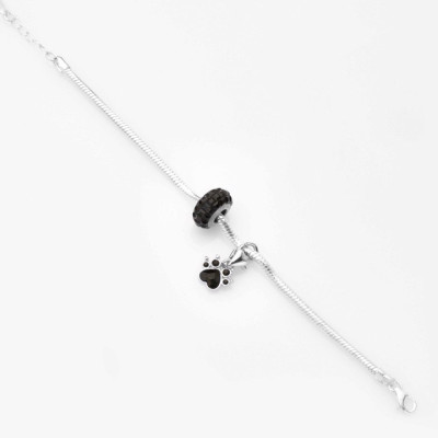 Lắc Tay Tropicana Phối Charm Swarovski Pha Lê Chân Cún Con