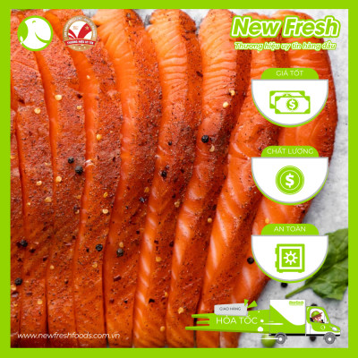 [GIAO NHANH HCM] Cá Hồi Chile Xông Khói - Khay 500Gr