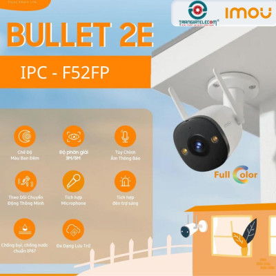 Camera IP Wifi ngoài trời IMOU F42P 4MP, F52FP 5MP siêu nét - TRANGIATELECOM Hàng chính hãƞg Hàng nhập khẩu