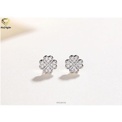 Bông tai bạc Ý 925 Huệ Ngân - Cỏ bốn lá may mắn RYE140726