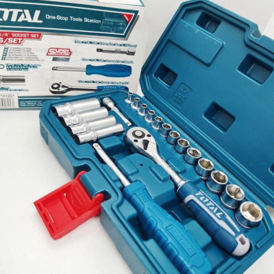 BỘ 20 ĐẦU TUÝP 1/4 INCH TOTAL THT141201 - HÀNG CHÍNH HÃNG