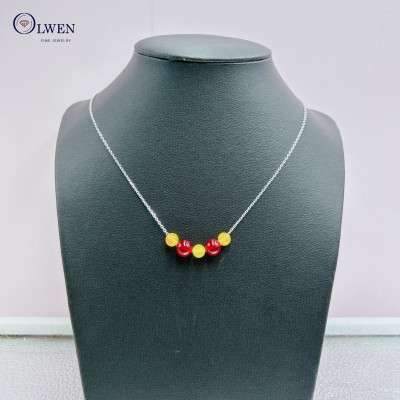 Dây Chuyền Bạc Nữ S925 Gắn Đá Mã Não BAC_NL07