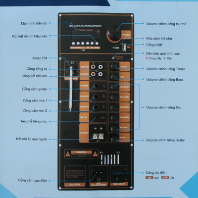 Loa Kéo Di Động Karaoke Bass 40 BMD LK-40B80 (800W) 4 Tấc - Chính Hãng