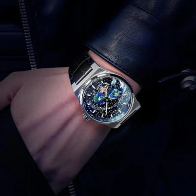 Đồng hồ nam chính hãng IW CARNIVAL IW708G-1 Kính sapphire ,chống xước ,Chống nước 50m ,Bảo hành 24 tháng,Máy cơ (Automatic),dây da cao cấp, thiết kế đơn giản dễ đeo