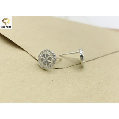 Bông tai bạc Ý 925 Huệ Ngân - Chấm tròn xinh RYE140912
