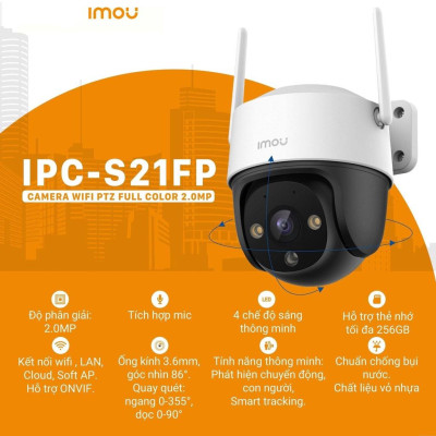 Camera WIFI ngoài trời IMOU S21FP, S41FP, S31FEP, S51FEP, K7FP 3MP/ 5MP có màu ban đêm, xoay 360 độ - TRANGIATELECOM Hàng chính hãƞg Hàng nhập khẩu