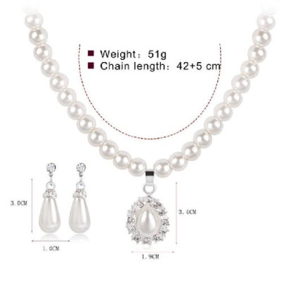 Bộ trang sức ngọc 2 món hình giọt nước BHB86