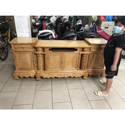 Kệ TiVi Gõ Đỏ Dài 2M ( Freeship SG )