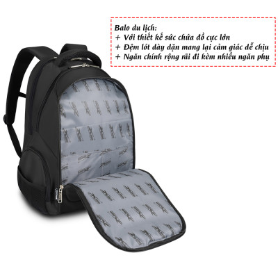 Balo du lịch Xbags Travel Đen Xb 1002