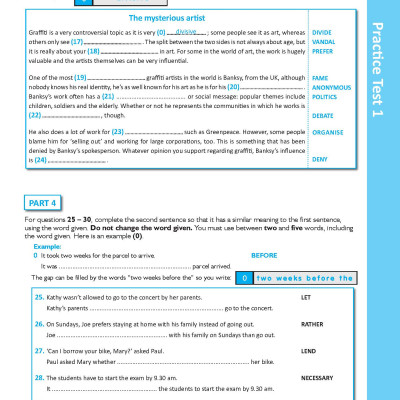 B2 First for School Preliminary 1 with 4 Practice Tests - Latest Format