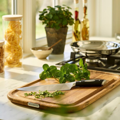 Dao thái thịt, dao thái rau củ quả đa năng Scanpan Classic 20cm 92502000, thép không gỉ cao cấp