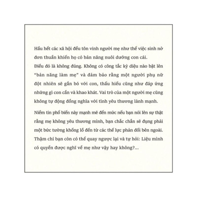 Đâu Phải Mẹ Nào Cũng Là Mẹ? - Bản Quyền