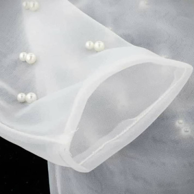 Găng tay trong suốt đính ngọc trai cho Cô dâu và Dạ hội, đi tiệc, sự kiện, lễ hội, chụp ảnh MS: 43645