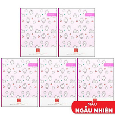 Combo 5 Vở Class Animals - 4 Ly Ngang 200 Trang 70gsm - Hồng Hà 0442 (Mẫu Màu Giao Ngẫu Nhiên)