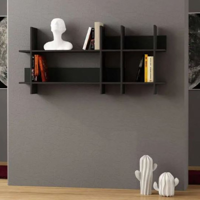 Kệ Để Sách Treo Tường Màu Trắng, Đen Hiện Đại Juno Sofa CTKT417 KT 150x70x22cm 