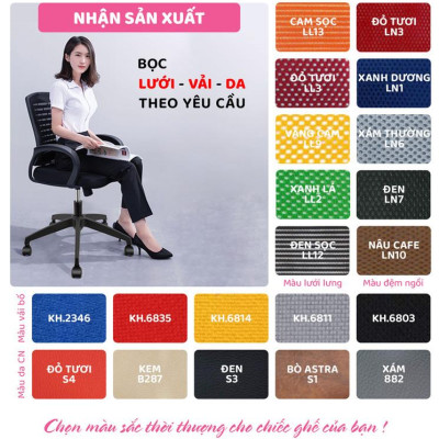 Ghế văn phòng chân xoay lưng cao bọc PU SMLIFE Gideon