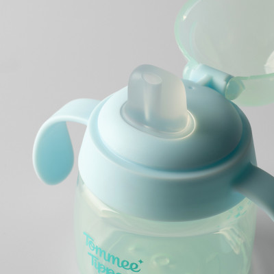 Bình tập uống nước có vòi mút chống tràn, chống sặc Tommee Tippee Soft Spout, 150ml, cho bé từ 4 tháng – Xanh