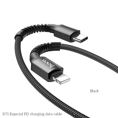 Cáp Sạc Hoco X71 PD20W 3A Type-C Ra Cổng Dành Cho IP Dây Dài 1m - Hàng Chính Hãng