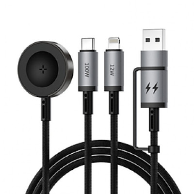 Cáp Sạc Nhanh đa năng hiệu Wi WU Legend 3in2 100W Wi-C050  - Hàng chính hãng